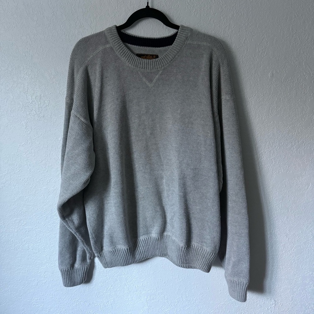 Vintage 90s Eddie Bauer Mens Heavyweight Cotton Knit Sweater, XL